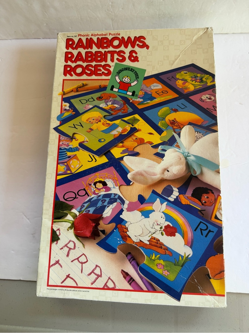 Vintage Rainbows Rabbits and & Roses Phonic Alphabet Puzzle 1986 Complete